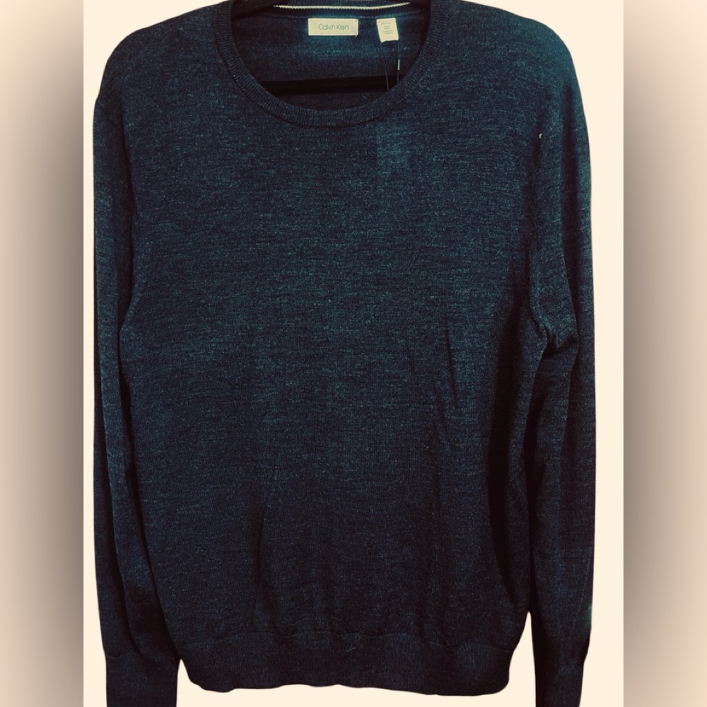 Calvin Klein Men's Dark Gray Wool Blend Crewneck Sweater Size XXL NWT